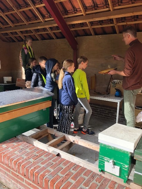 Basisschool Palet bezoekt de Bijenvereniging